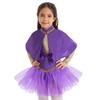 Girls Halloween Showman Costume Sleeveless Sequin Bowknot Glitters Mesh Leotard Dress Cape Arm Sleeves Set