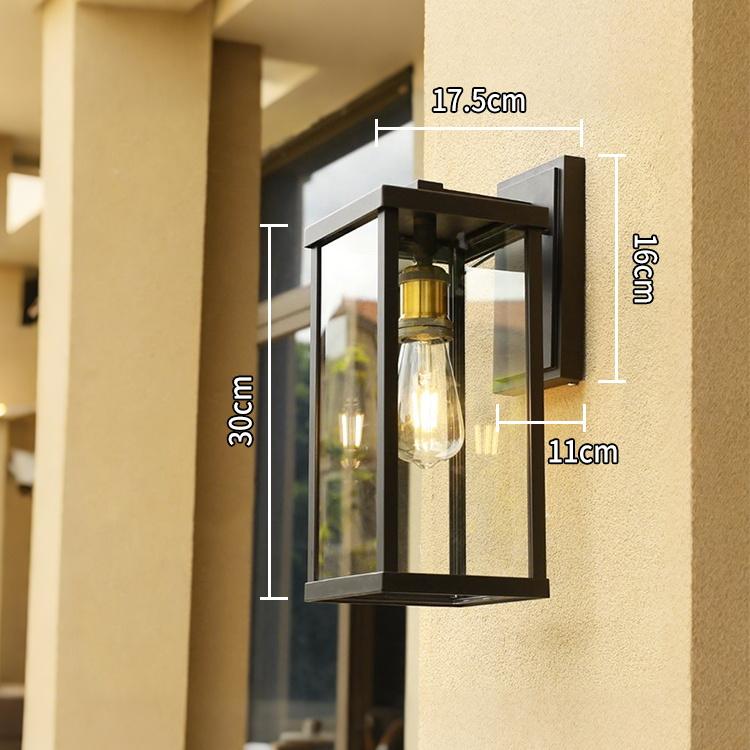 IP65 Waterproof 3500K Warm White LED Wall Sconce with Glass Diffuser Aluminum Alloy Construction for Garden & Street Outdoor Use