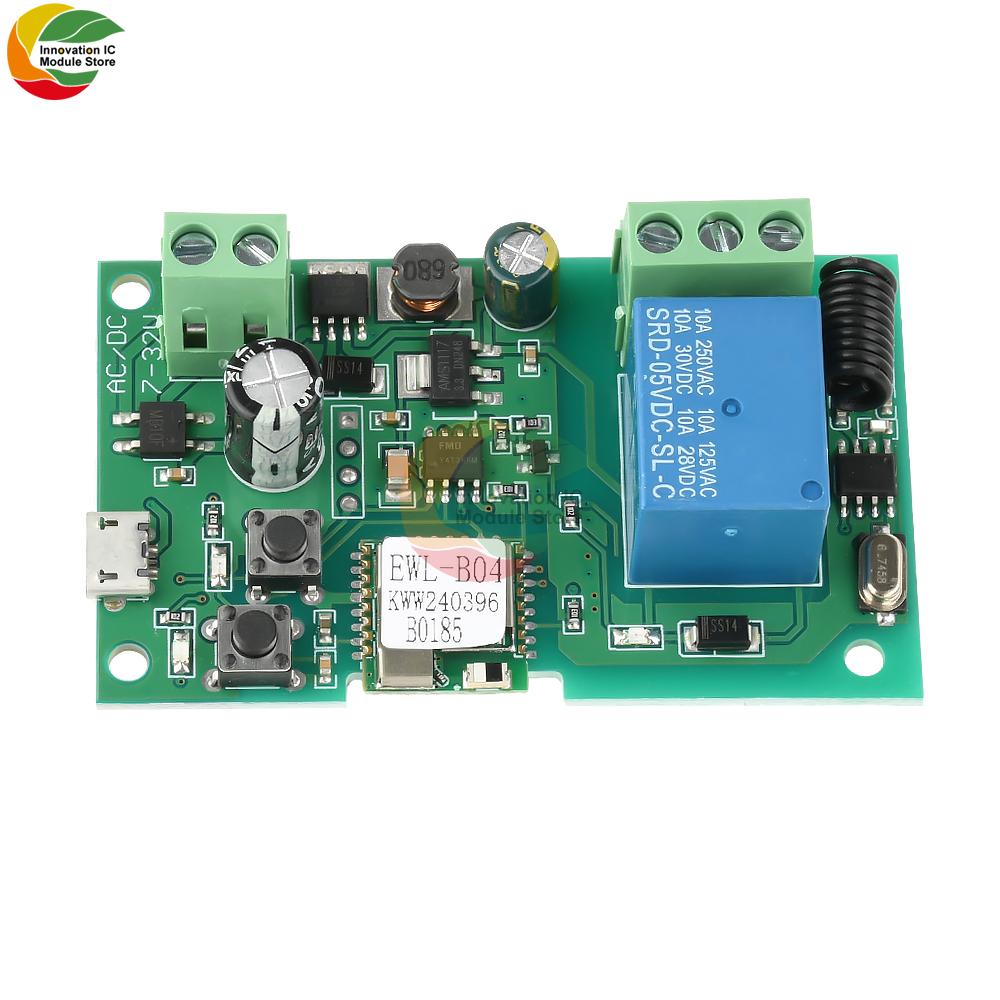 DC 5V 7V-32V Wifi Relay Module for eWeLink APP Remote Control Self-lock Wireless Delay Relay for Smart Intelligent Home