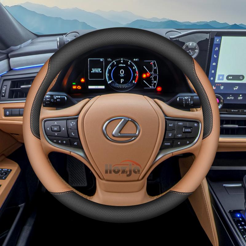 Leather Car Steering Wheel Cover for Lexus Is Es Es300h Rx Lbx Es350h Rx350 Rx500h Nx350h Nx450h Lx600 Accessories 2025 2026