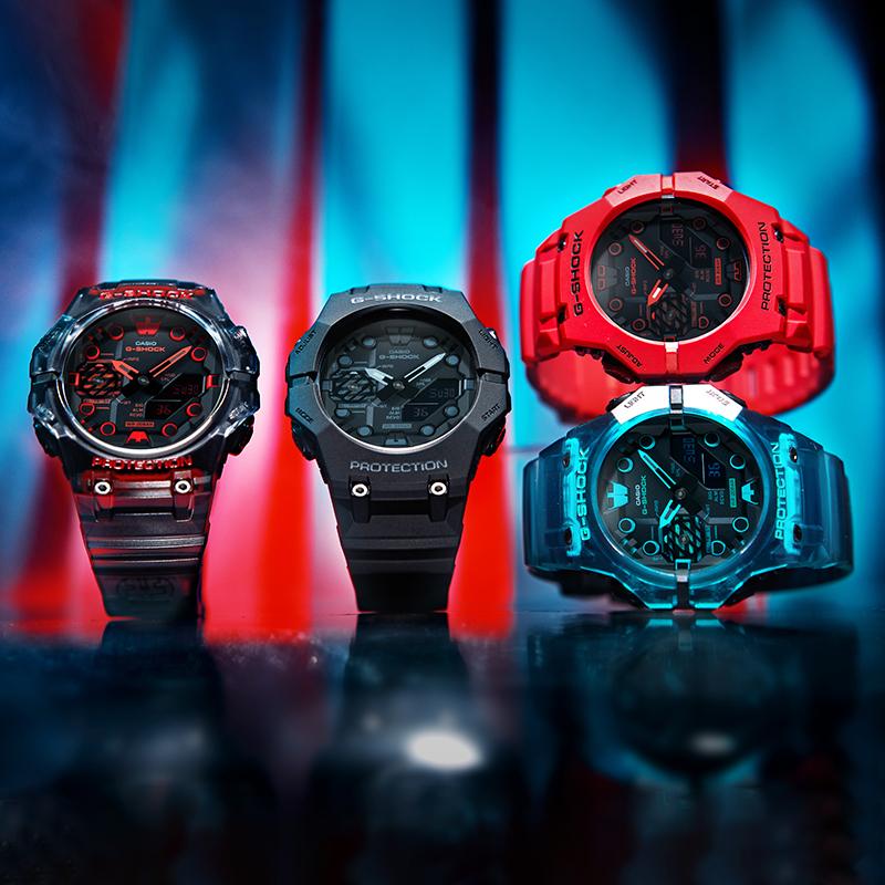 Casio Серия G-SHOCK Эпоха Измерений Спортивный Водонепроницаемый Хронограф Bluetooth Кварцевый Механизм Ремешок из Смолы Японские и Корейские Часы Мужские GA-B001G-1APR