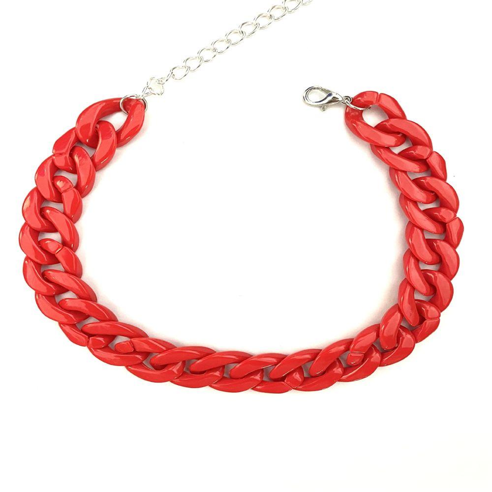 Cool Acrylic Rock Gothic Choker Chunky Chain Chain Necklace Punk Choker Pendant Hip Hop