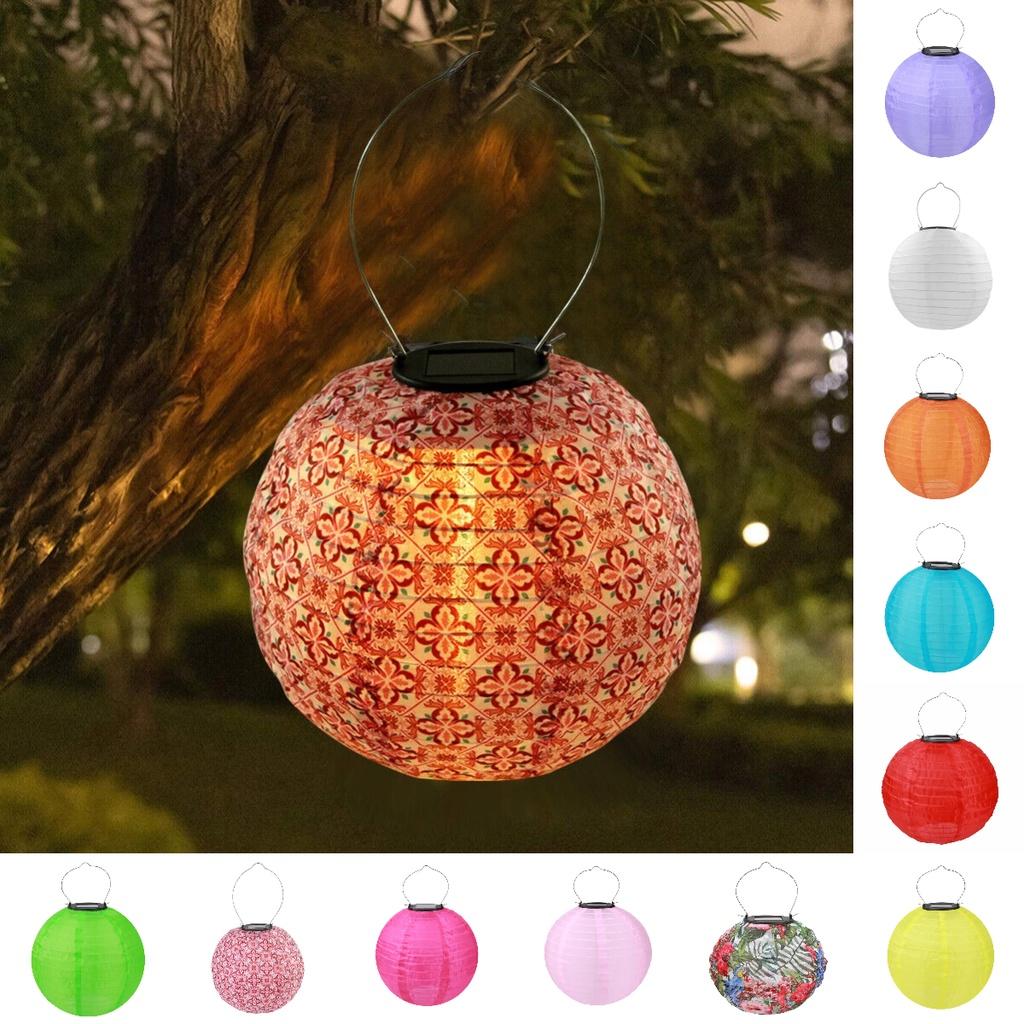 Солнечный нейлоновый тканевый фонарь 8" 20см 10" 25см 12" 30см для украшения двора