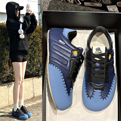 Весна ретро ручная строчка новая универсальная цветовая гамма повседневная спортивная обувь кеды