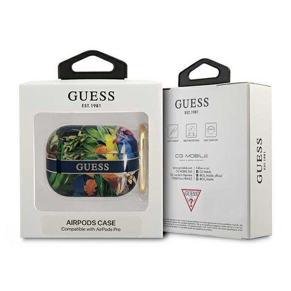 Etui do AirPods Pro Guess Flower Strap Collection Niebieskie
