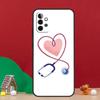 Милый Чехол-Сердечко со Стетоскопом для Samsung Galaxy A36 A56 A06 A13 A53 A32 A12 A22 A52 A35 A17 A16 A55 A15 A54 A34 A14
