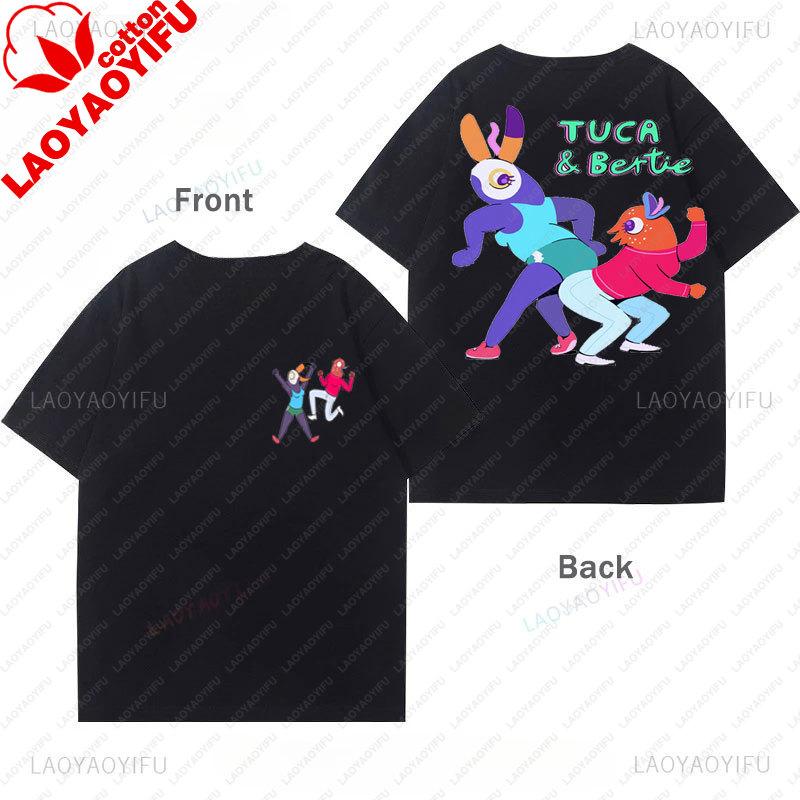 Tuca Bertie Adult Cartoon TShirt Streetwear Fashion Casual Funny Cartoon Printed Tee Crewneck Cotton Y2k Clothes