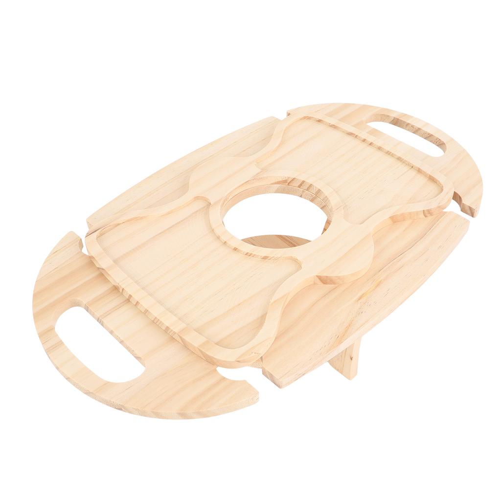 Portable Wine Picnic Table Wooden Beach Picnic Table Foldable Wine Desk for Camping Beach Parties