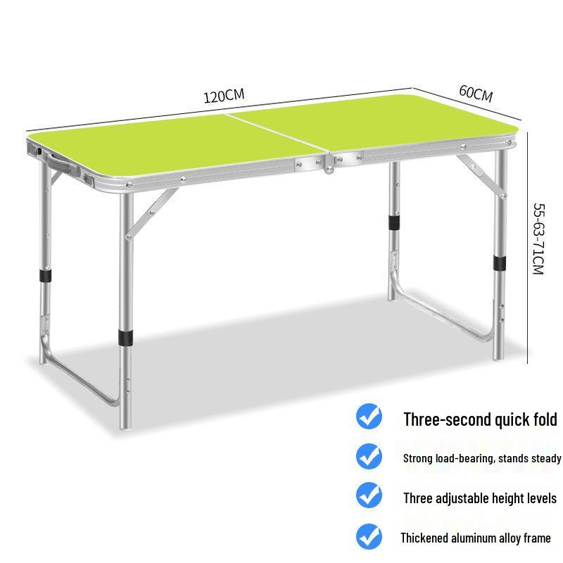 Adjustable Folding Table and Chair Set for Outdoor Markets, Camping, and Picnics