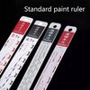 Standard Paint Ruler Paint Mixing Tool Ruler Paint Tool Black/R-ed Suitable for Cars Steel Ruler Paint Tool