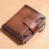 Genuine Leather Men Wallets with Detachable Card Holder Real Leather Small Men Clutch Wallets Short