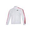 Blocking Tape Woven Casual Sports Breathable Stand Collar Jacket Men Outerwear White 536780-02