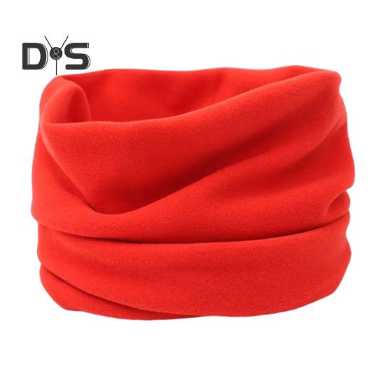 Men Women Thermal Scarf Thickened Double-Sided Velvet Lining Winter Dyeing Scarf Good Heating Insulation High Elasticity Scarf