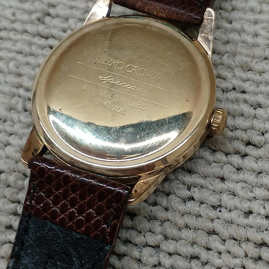 Б/у SEIKO J14100E CROWN SPECIAL Золотой циферблат SD Механизм с ручным заводом