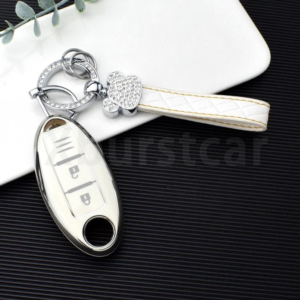 3 Buttons Tpu Fit For Nissan Kicks Altima X-Trail Fuga Navara Leaf Note Sentra Murano Tiida Qashqai J11 J10 Micra Auto Key Fob Cover Case
