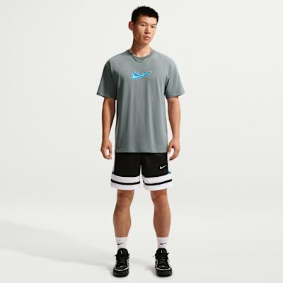 Nike T Shirts Men's Gray Crew Neck Moderate