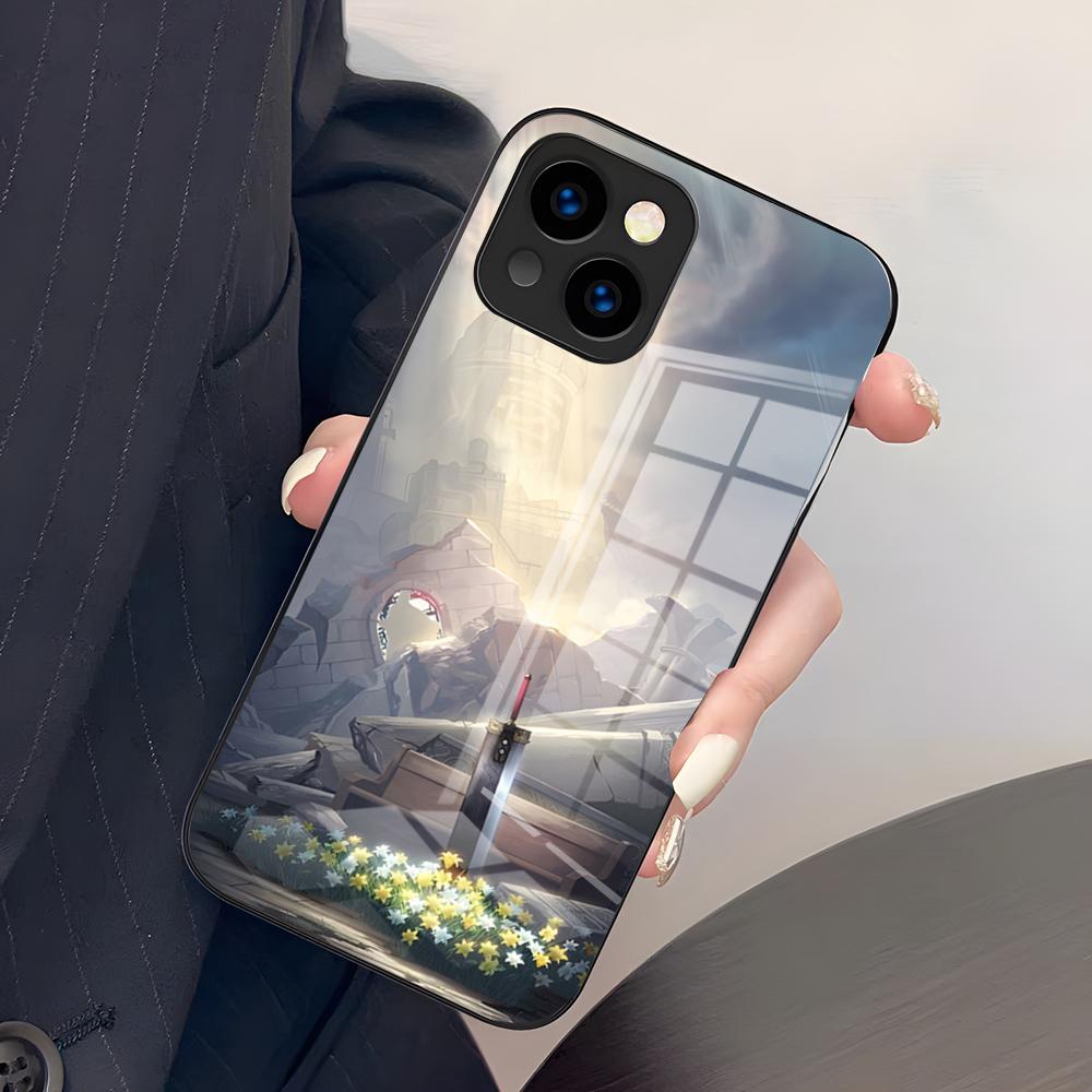 Чехол для телефона F-Final F-Fantasy для iPhone 17 Pro Max 15 Pro 16 14 Plus 12 13 Mini 11 Pro Ударопрочная стеклянная крышка