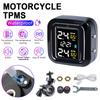 Цветной ЖК-дисплей Мотоциклетная TPMS 2 Внешних датчика Система контроля давления в шинах Водонепроницаемая с сигнализацией температуры шин Отображение времени