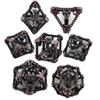 7pcs/set Hollow Dragon Dice Set Role-playing Game Polyhedral Dragon Dice Tabletop DND Game Party Accessories