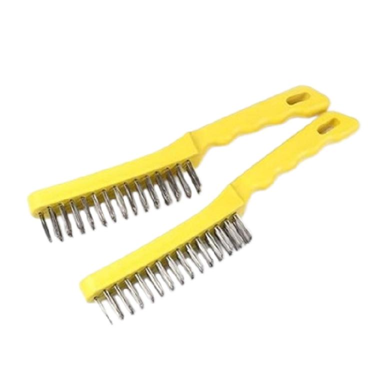 Steel Wire Brush 10Inch Hard Scratch Brushes With Hangable Handles For Workshop Home Use