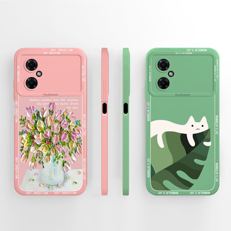 For Poco M4 Pro Case Advanced Butterfly Phone Cover For Xiaomi Poco M 4 Pro 4G 5G Liquid Silicone Camera Protection Back Covers