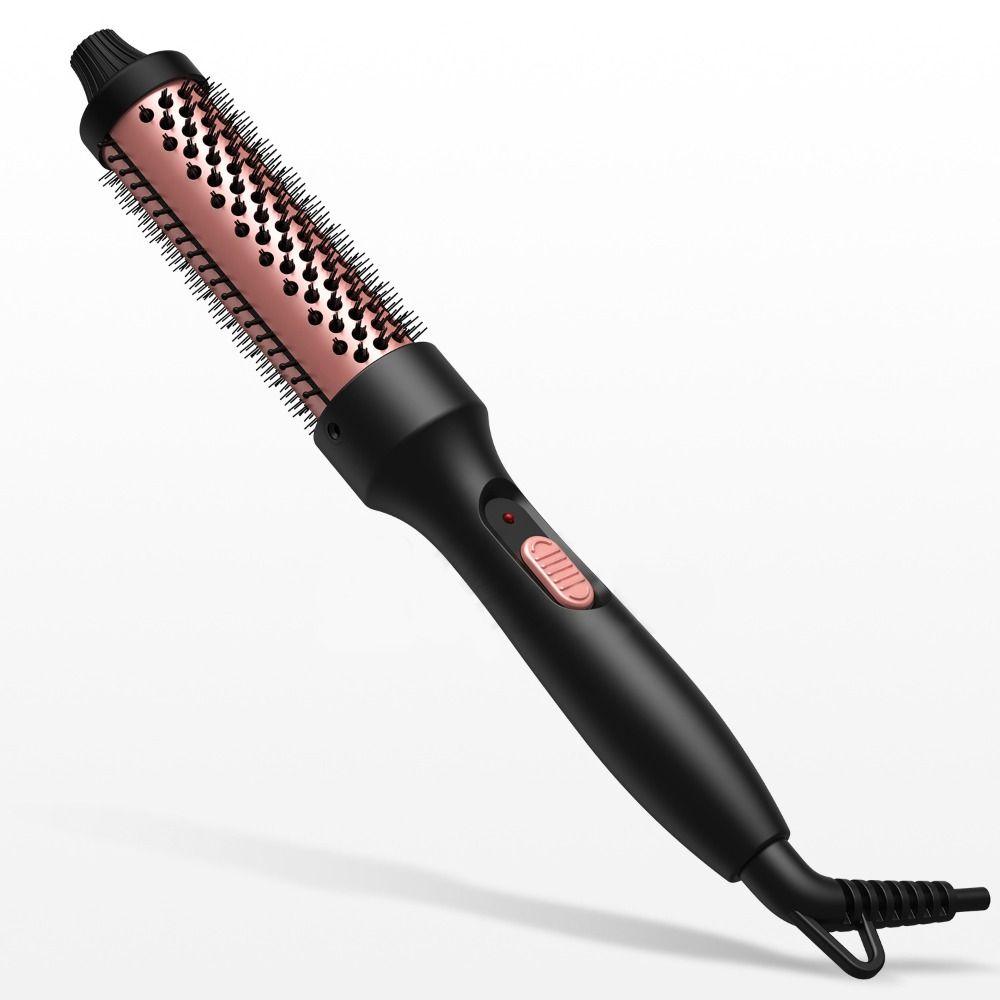3 IN 1 Heated Curling Iron Brush Volumizing Brush Styling Tools Hot Curling Comb Home