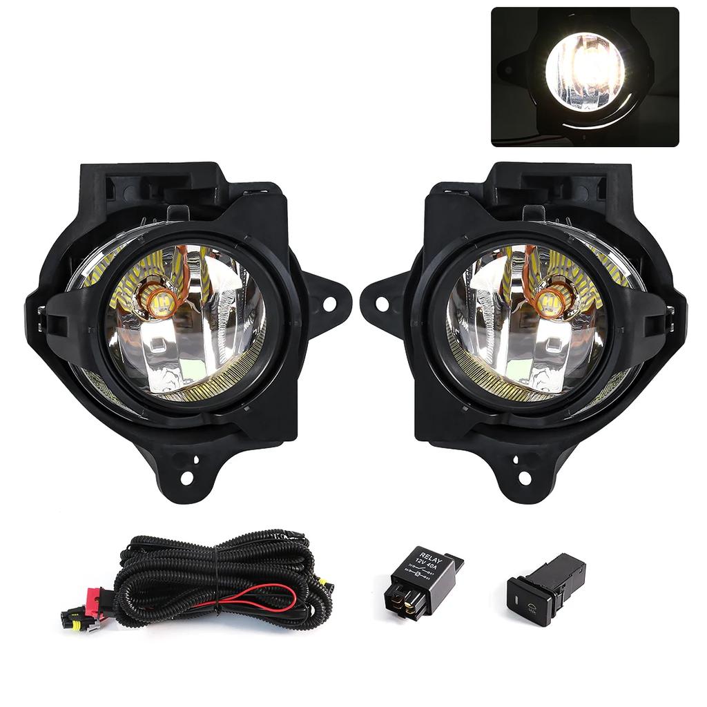 Светодиодный противотуманный фонарь в сборе Для Toyota Hilux Vigo MK7 2011 2012 2013 2014 2015 Автомобильный передний бампер Галогенная лампа с проводами Водонепроницаемый 12В