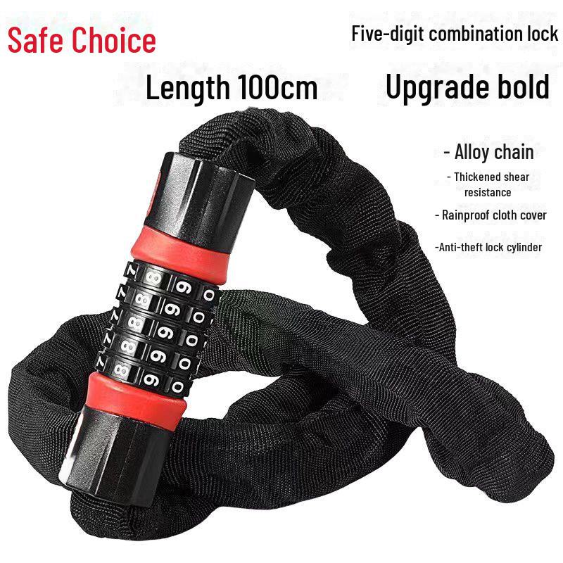 Anti-Theft Electric Vehicle Chain Lock for Motorcycles and Bicycles