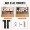 Free Standing Dog Gate, 24" H x 80.3" W Freestanding Pet Gate, 4 Panels Foldable Dog Gate for Wide and Narrow Passageways, Expandable Dog Barrier with