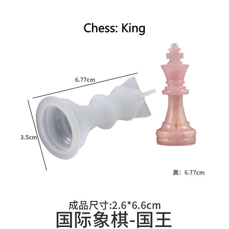 DIY Chess Silicone Mold Handmade Chessboard Set Crystal Epoxy Resin Candle Mold Home Gathering and Outdoor Game Tools