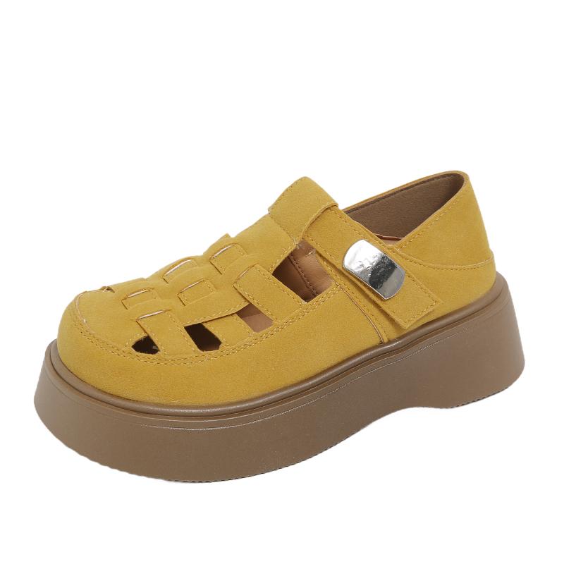 Fashion Roman Sandals 2025 Summer Retro Woman Shoes Clogs With Heel Muffins shoe Gladiator Original Girls New Thick Flat Elastic Band