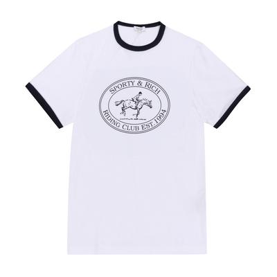 Спортивная футболка-рингер Sporty Rich Riding Club Wh01