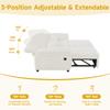 3-in-1 Double Sofa Bed with Adjustable Backrest and Bed Function, Convertible Sofa with USB Charging Port, Chenille Fabric, Beige, incl. 2 Cushions