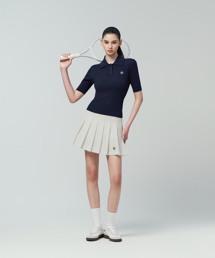 SERGIO TACCHINI W Фреска Вязаный Поло с Косами с Коротким Рукавом