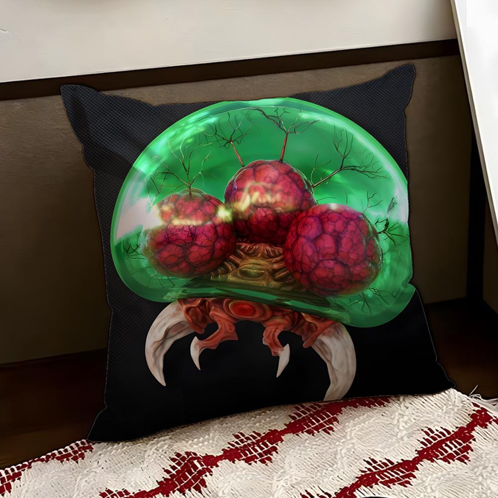 MMetroid Anime Cushion Cover Reversible Soft Durable Pillow Cover Home Car MultiScene Use for Daily Comfort