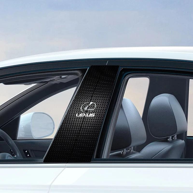 Interior Stickers Lexus Car Styling B-Pillar Center Column PET Decals Emblem Stickers For ES300 RX330 RX300 GS300 IS250 IS200 CT