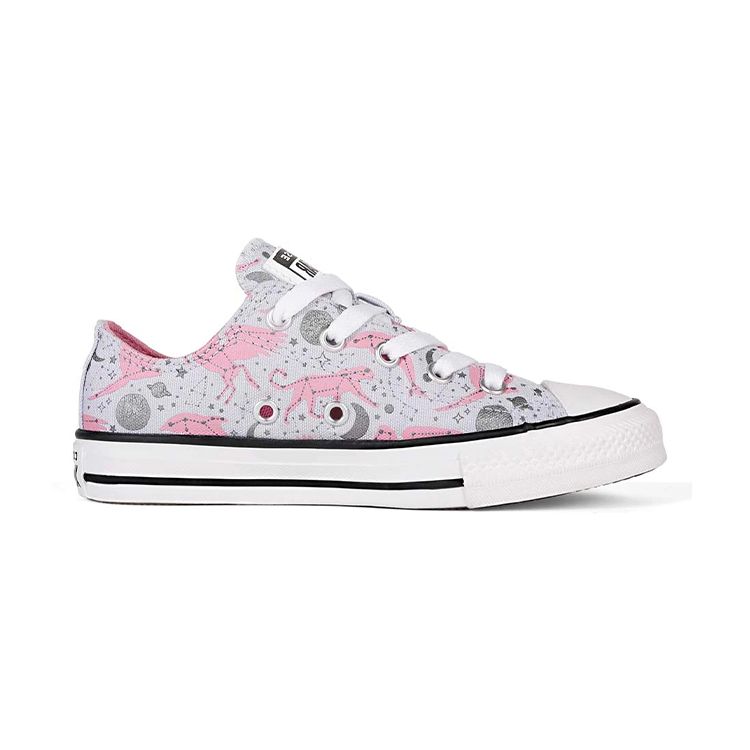 Converse Кеды Chuck Taylor All Star Canvas Low Top для детей Детские кеды Серый Розовый 672222C