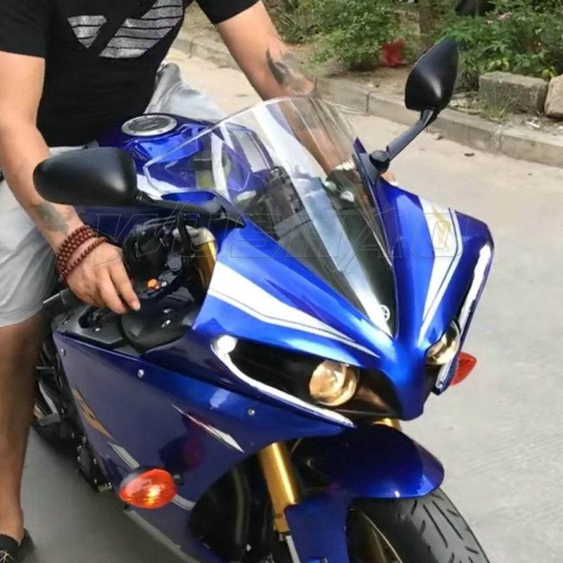Мотоциклетное ветровое стекло Double Bubble для 2009 2010 2011 2012 2013 2014 Yamaha YZF-R1 1000 YZF R1 Черное Иридиевое