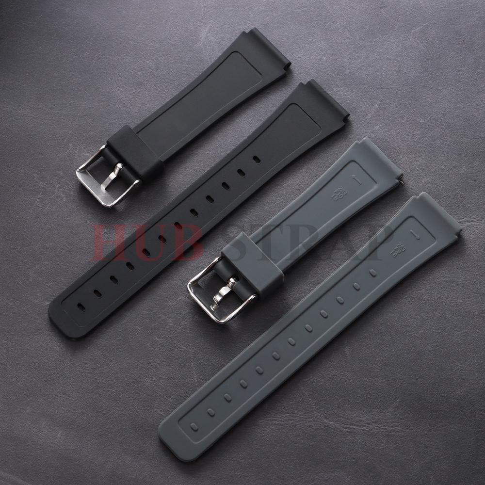 18 мм силиконовый ремешок для часов Casio W800H SGW400 F91W F84 F105/108 A158/168 AE1200/1300 Ремешок F-91W F84 F105 Смола Мягкий браслет