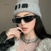 Retro Fashion Punk Cat Eye Sunglasses Women Cool Luxury Plastic Unisex Sun Glasses Black White Designer Shades UV400