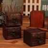 Exquisite European Vintage Wooden Small Storage Box Creative Badge Brooch Jewelry Box Imitate-Old Hand Made Tabletop Ornament