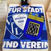 1 шт. Фланелевое одеяло с принтом VfL Bochum 1848, Высококачественное, Удобное для всех сезонов, Декор для дома, Тепло и уют, Идеально для рождественских подарков99