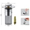 Universal Bathroom Sink Drain Stopper Pop-up Basin Strainer Anti-clogging Bathtub Press Filter