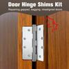 10pcs 4 Inch Door Hinge Shims Sturdy Material Adjustable Hinge Spacer Gasket Smooth Closing Easy to Install Door Alignment Shims