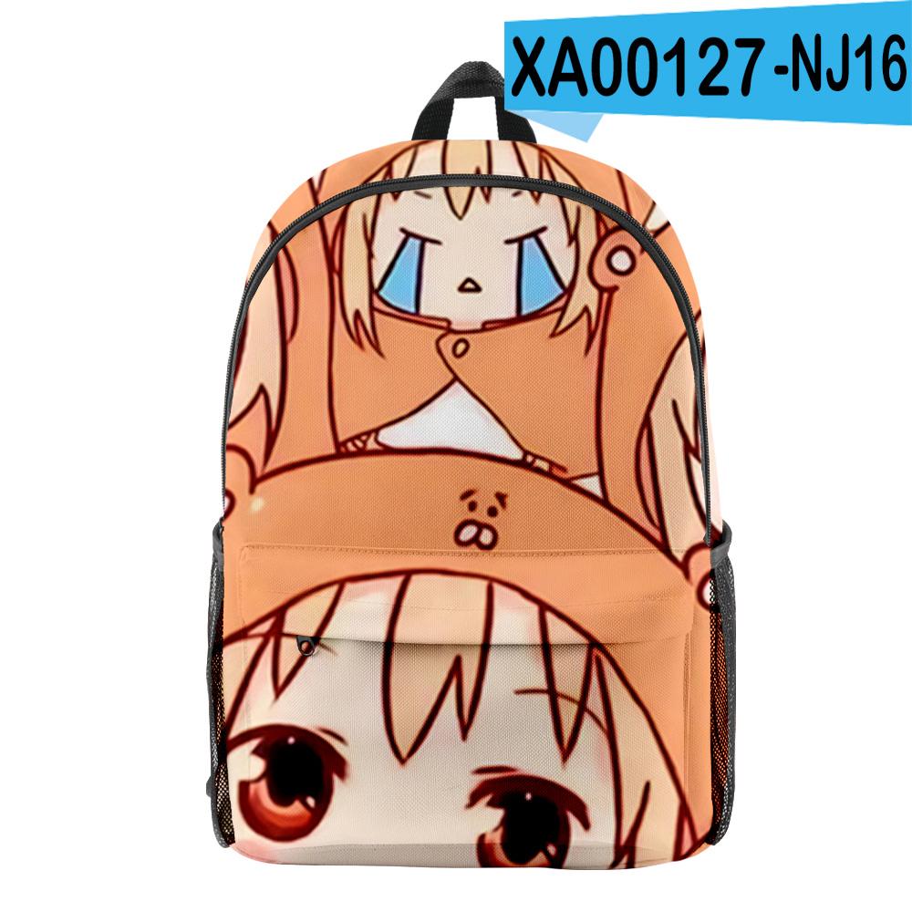 Классическая новинка Himouto! Умару-чан Зрачок Школьная сумка Рюкзак для тетрадей Рюкзаки 3D-печать Оксфорд Водонепроницаемый Рюкзаки для путешествий для мальчиков/девочек