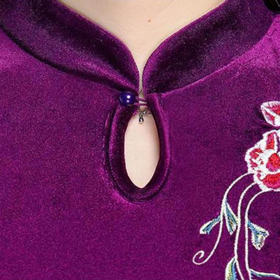 Женское осенне-зимнее платье с большим распашным воротником-стойкой и длинным рукавом с цветочной вышивкой, асимметричное платье трапециевидной формы, мягкий теплый толстый пуловер, женский выпускной вечер