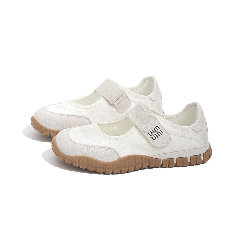 Fashion 2025 New Magic Style Round Toe Ballet Flats Mary Jane Casual Single Sports Shoes Splice Color Soft Soled Women Flat Shoes