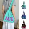 Nylon Letter Shoulder Bag Solid Color Tote Bags Simple Drawstring Bags  Ladies