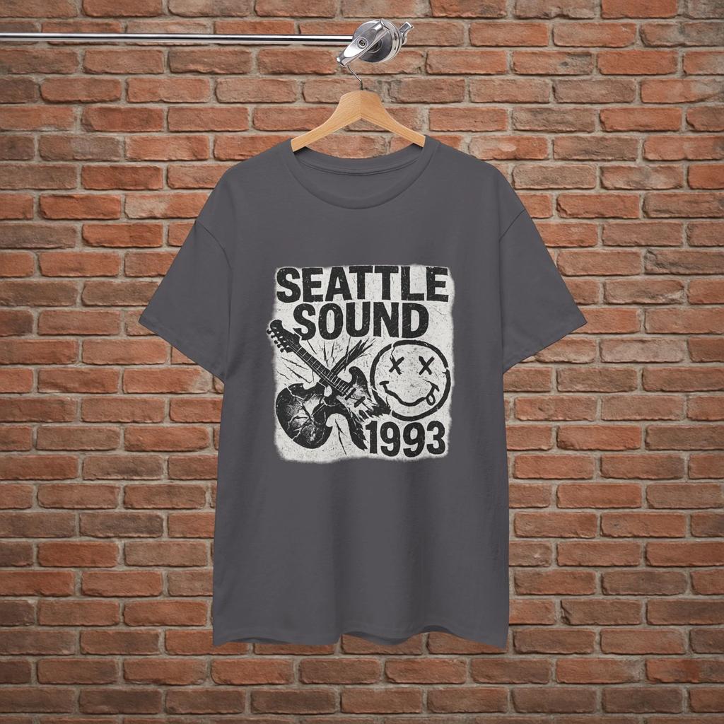 Винтажная футболка Seattle Sound 1993 Гранж-рок – Стиль Nirvana – Размеры от S до 2XL