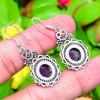Sage Amethyst Gemstone Handmade 925 Sterling Silver Jewelry Earring 1.77" R6Q83